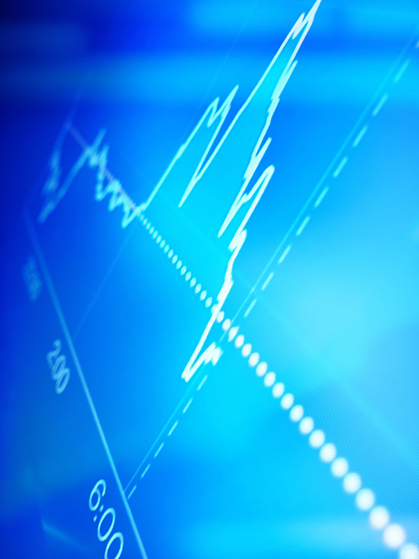 Financial Reports, graph showing high and lows shareholder services