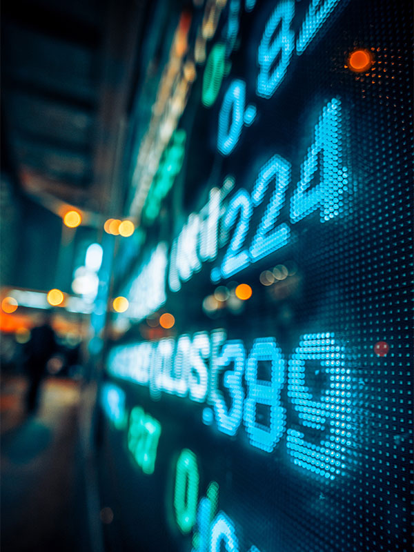 investor stock ticker billboard