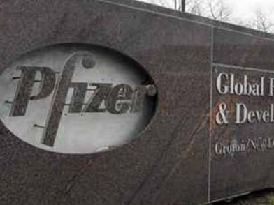 Groton, Connecticut Research Site front Pfizer signage