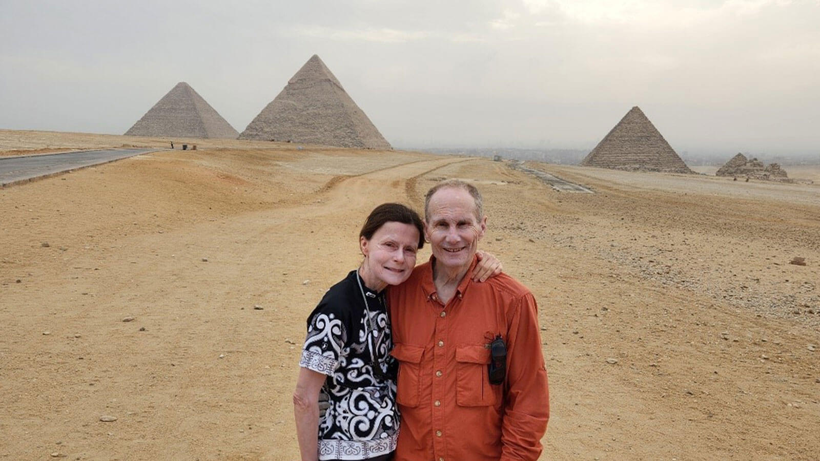 Bruce and Chris in front of pyramids