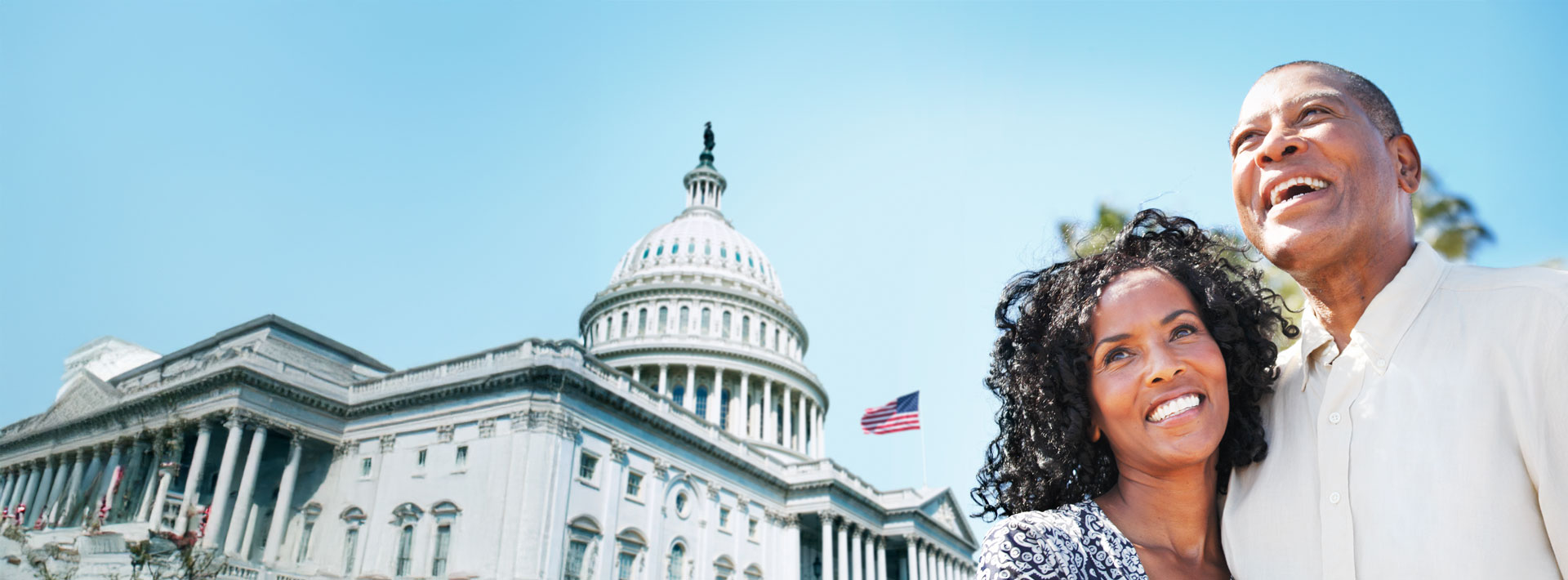   Happy mature couple by The Capitol, Washinton DC. See my other photos & videos from USA
