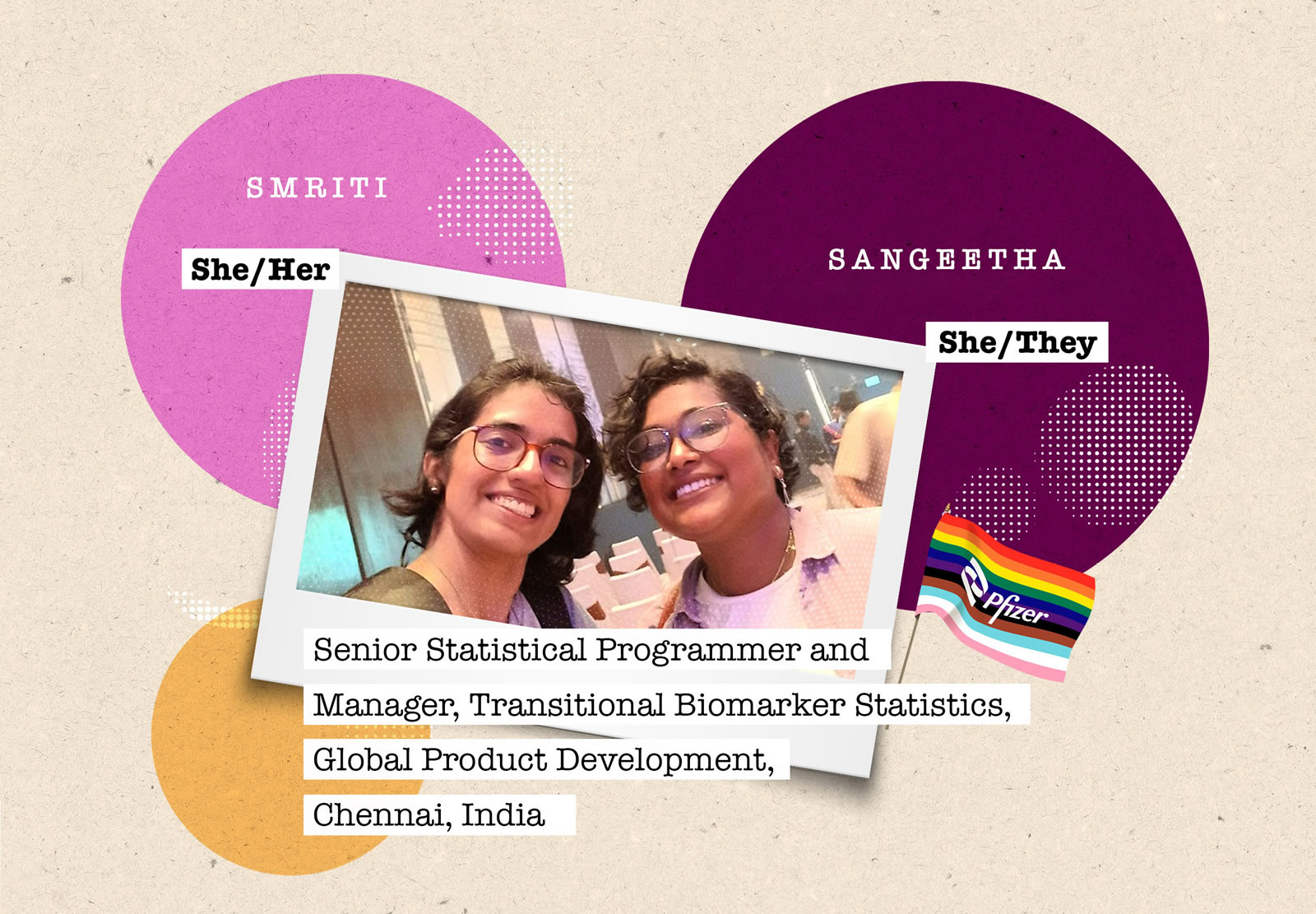 Smriti (She/Her) and Sangeetha (She/They)