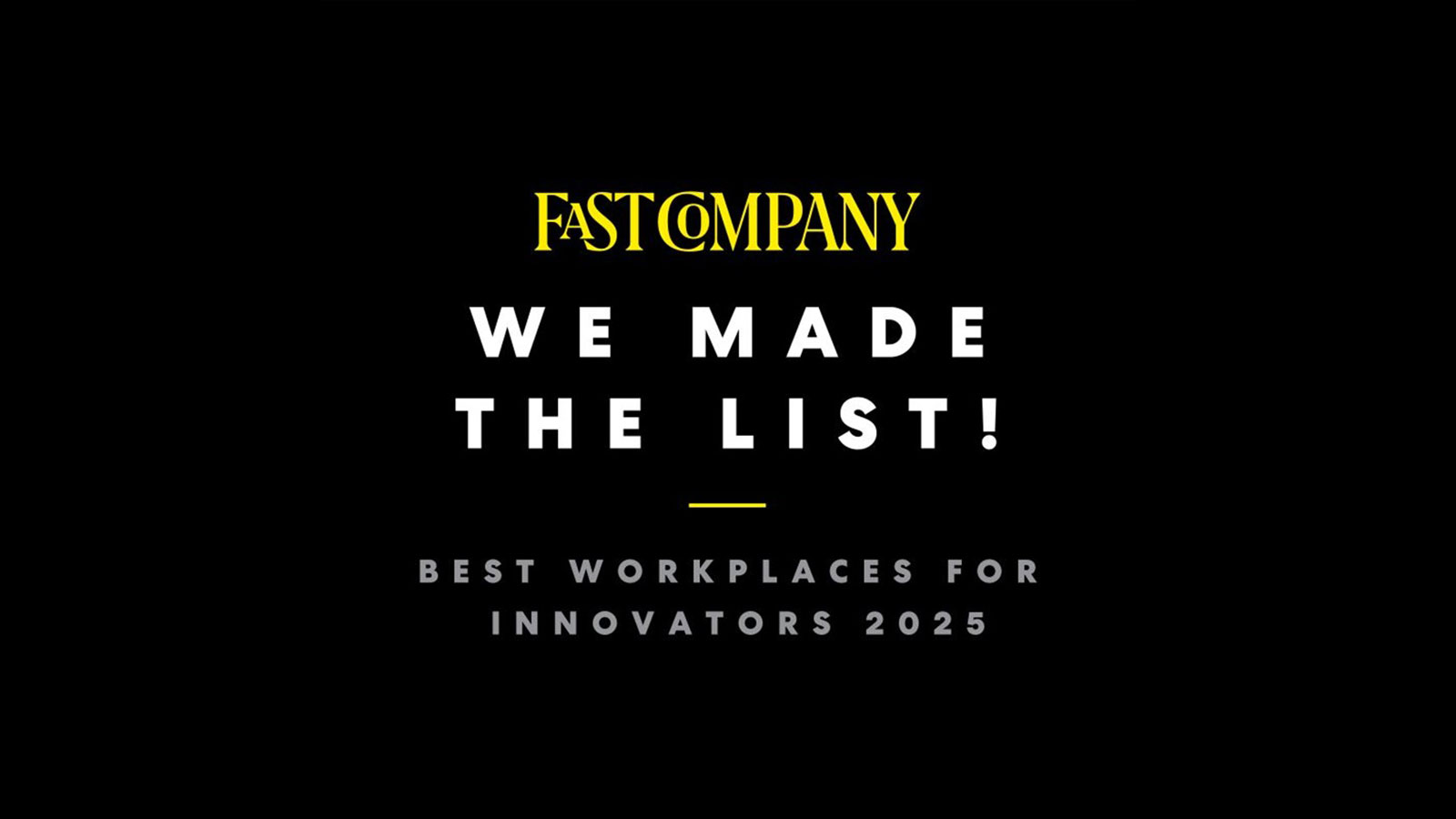 FastCompany Best Workplaces for Innovators 2025 logo