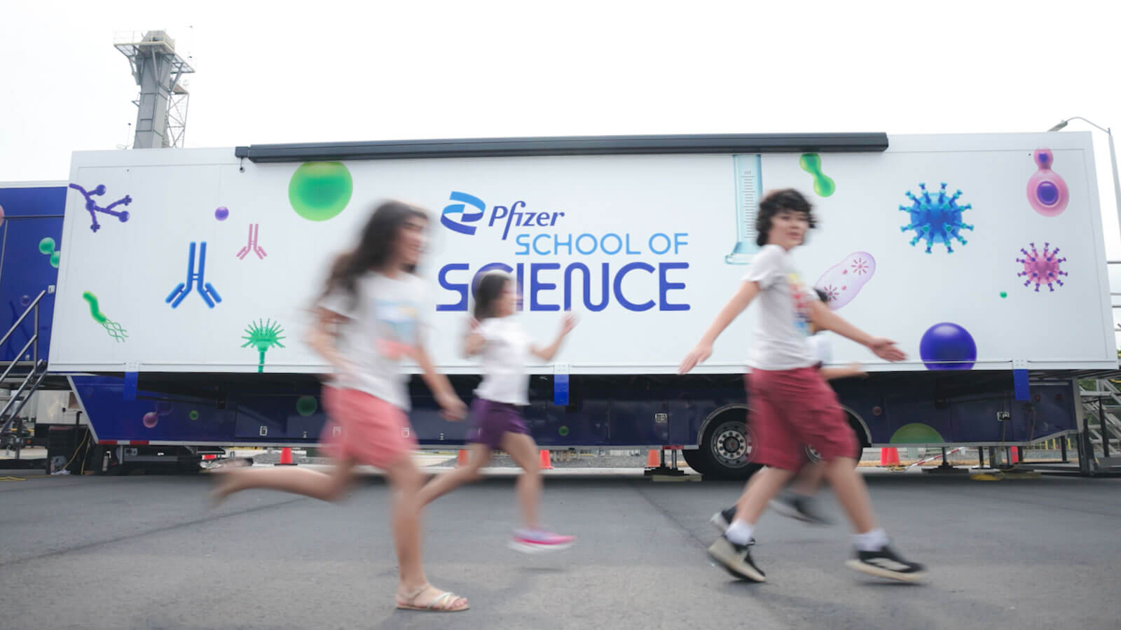 Pfizer School of Science mobile trailer