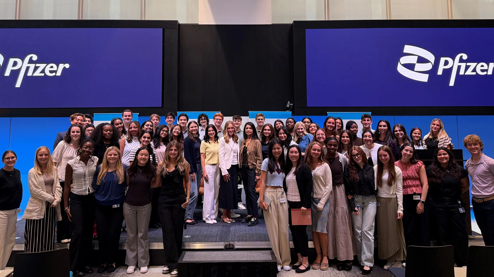 A group of Pfizer Interns in a group photo