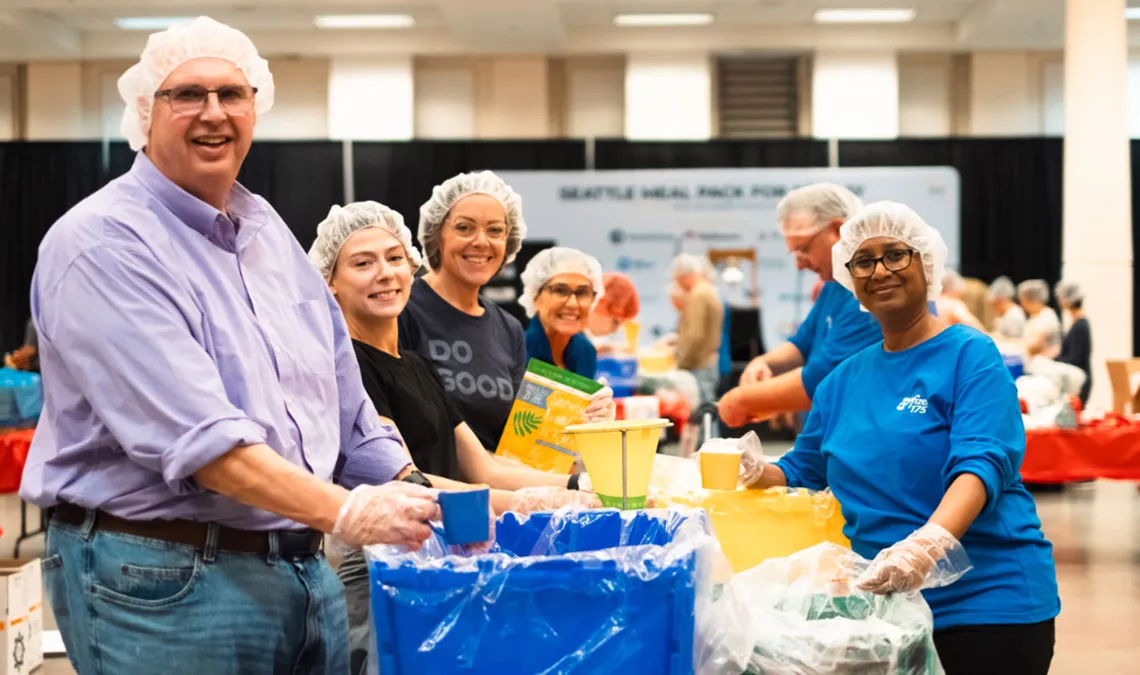 people volunteering in 175 days of good in usa pfizer offices