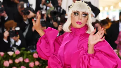 Lady Gaga wearing pink at gala