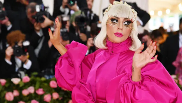 Lady Gaga wearing pink at gala