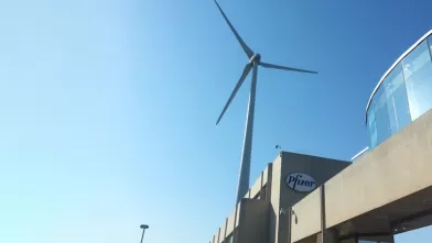 Windmill in front of Pfizer office