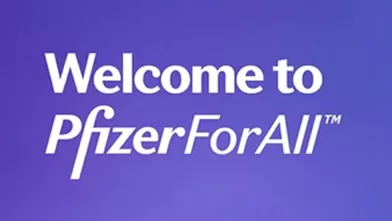 Pfizer for all font logo